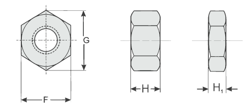 Porca e Contra-Porca Sextavada Pesada